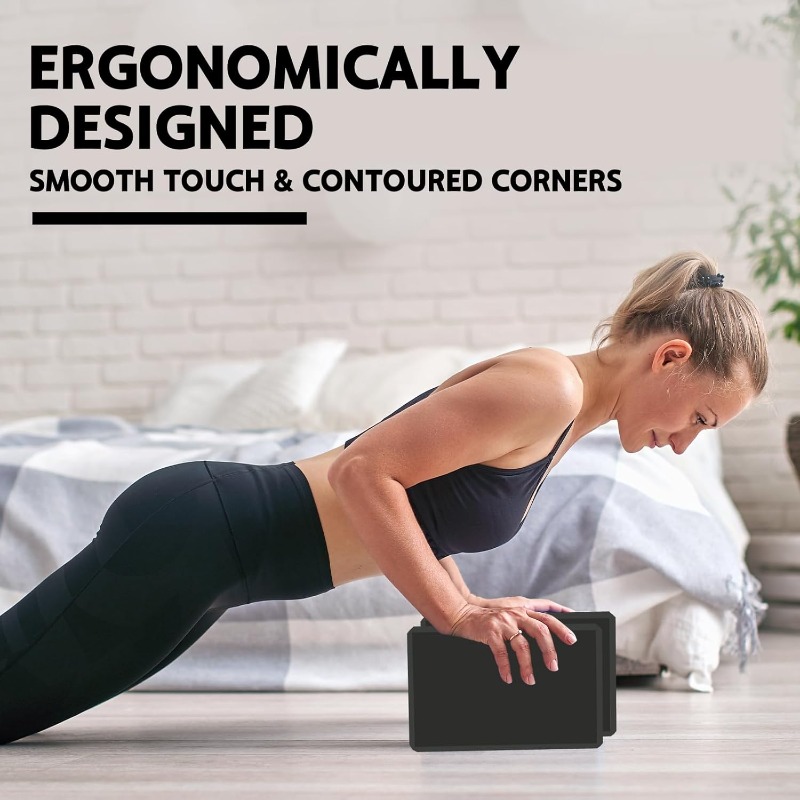 Pilates Yoga Block Exercises - 1 ペアスポーツ用品エクササイズホームエクササイズ機器フィットネスヨガブロックキューブピラティスブリック補強マット EVA