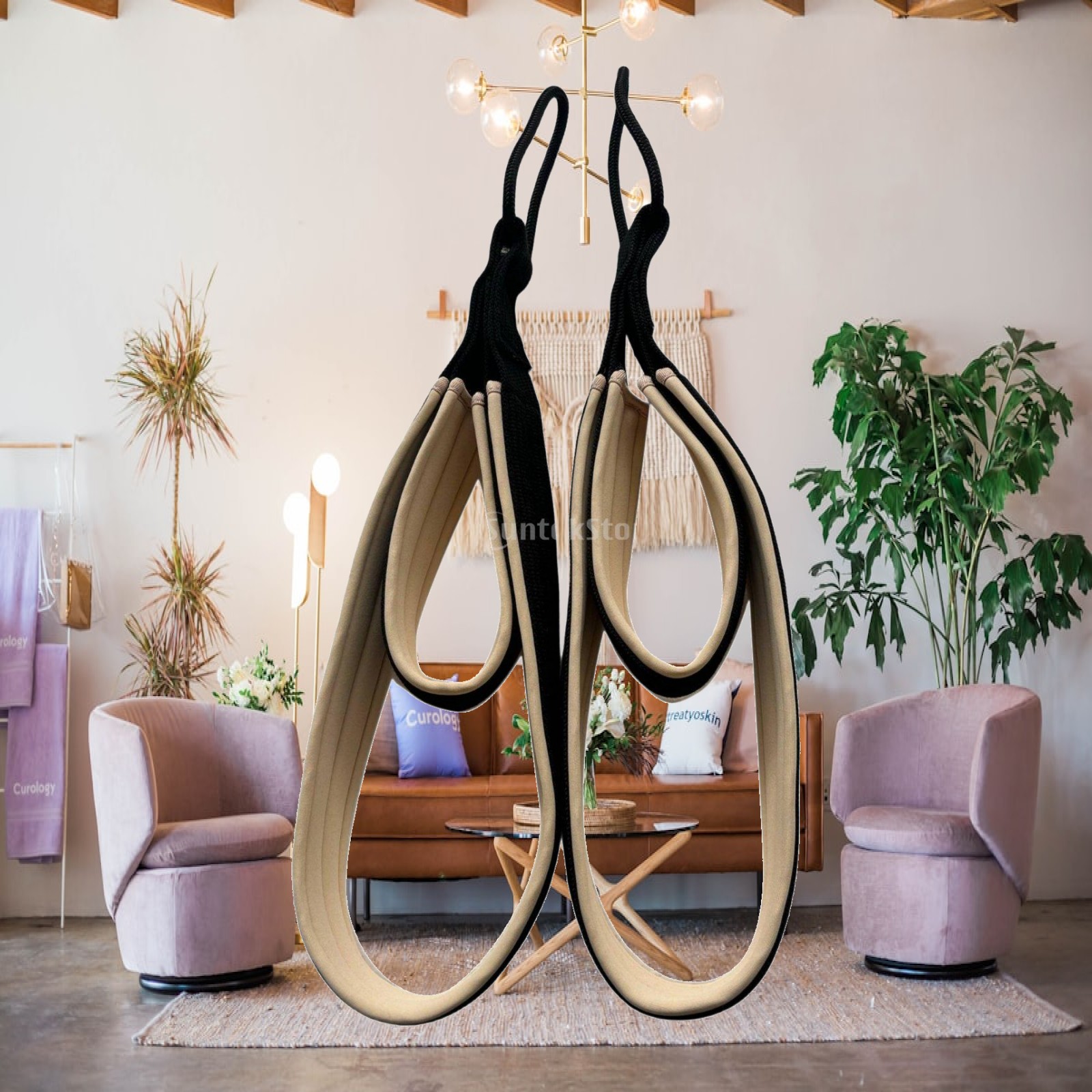 Pilates & Yoga With Harna - ピラティス オーバーヘッドハンドル ノンスリップグリップ ピラティスストラップ コンストラクション リフォーマー