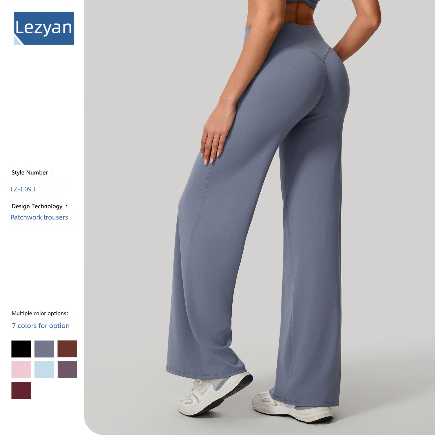 Pilates Yoga Gym - Lezyan ルーズソフトヨガワイドレッグパンツピラティスランニングフィットネスハイウエストストレートパンツジムレギンス女性ワークアウト