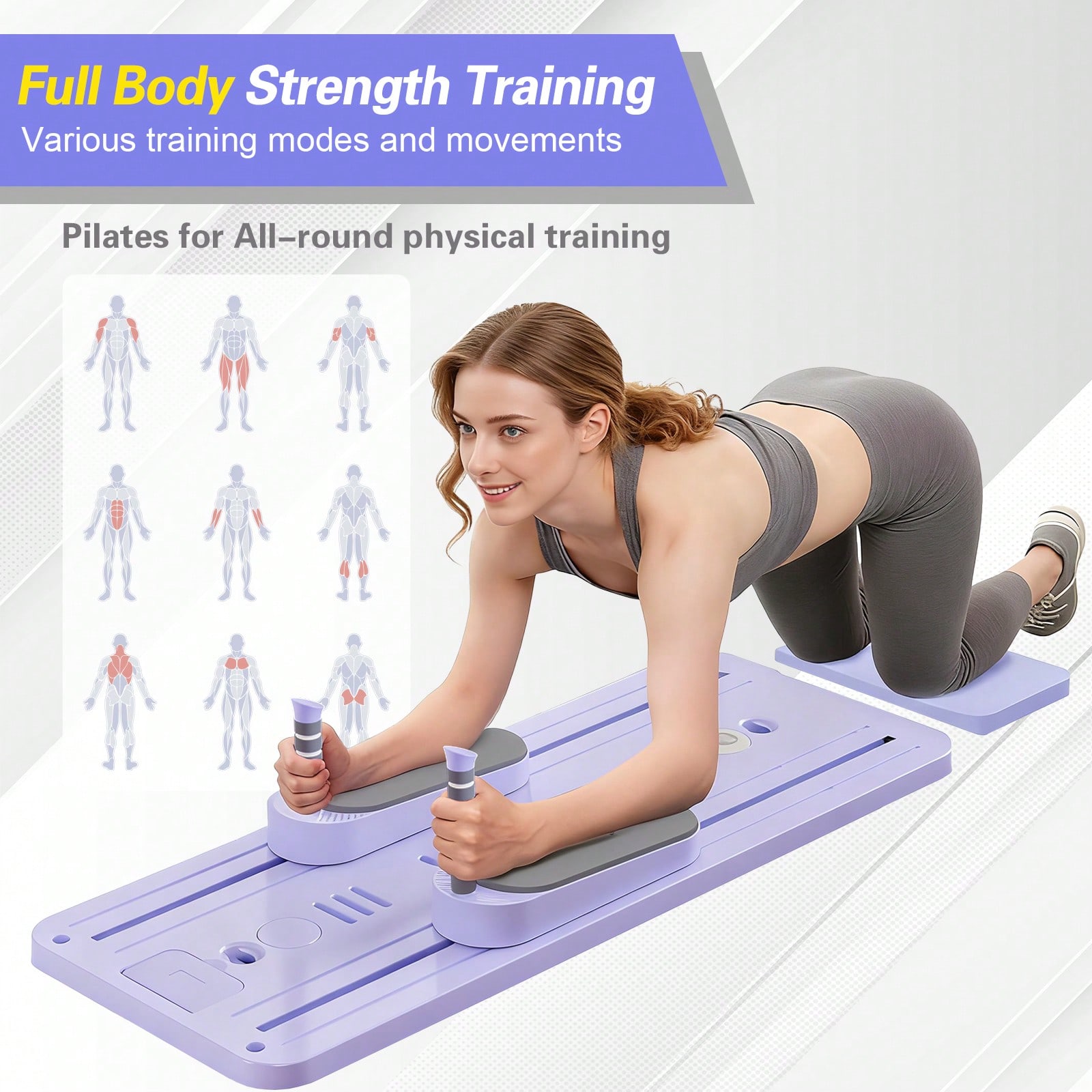 バー付きピラティスリフォーマー、スマホホルダー付きピラティス - Pilates & Yoga With Harna のレビューと価格