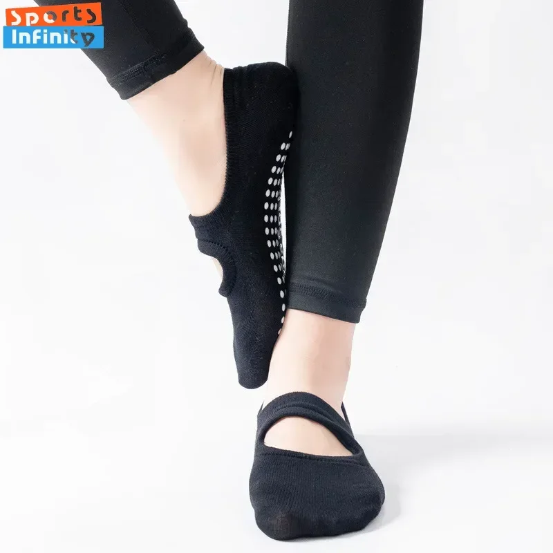 女性用シリコン滑り止めバックレスヨガソックス,屋内,バレエ, - Pilates Yoga Gym のレビューと価格