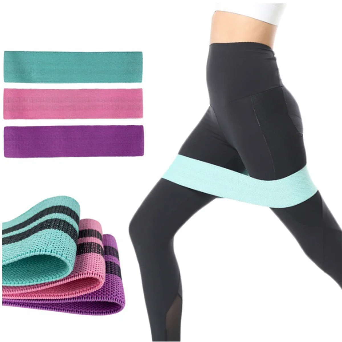 弾性バンドフィットネスレジスタンスバンドヨガピラティス股関節 - Pilates Yoga Joint のレビューと価格