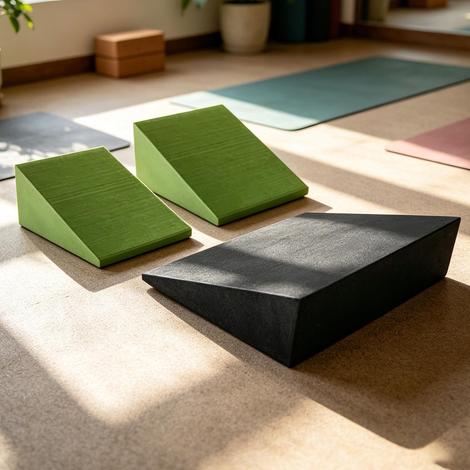 3個入りヨガウェッジブロック EVAフォームヨガウェッジ ス - Pilates Yoga Block Exercises のレビューと価格