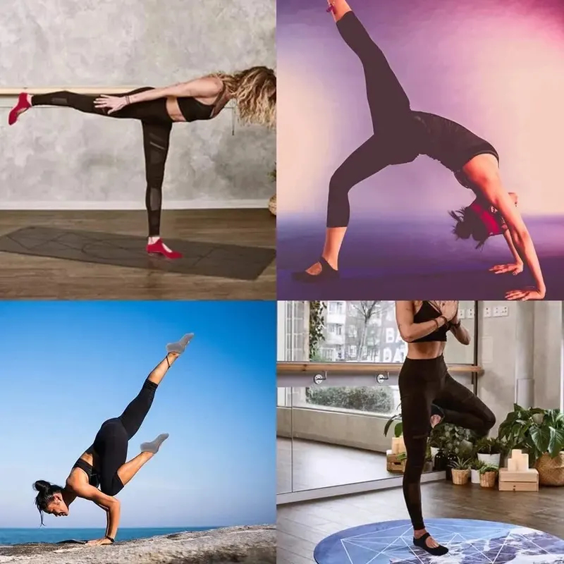 バックレスノンスリップフィットネスヨガソックス綿女性スポーツ - Pilates Yoga Gym のレビューと価格