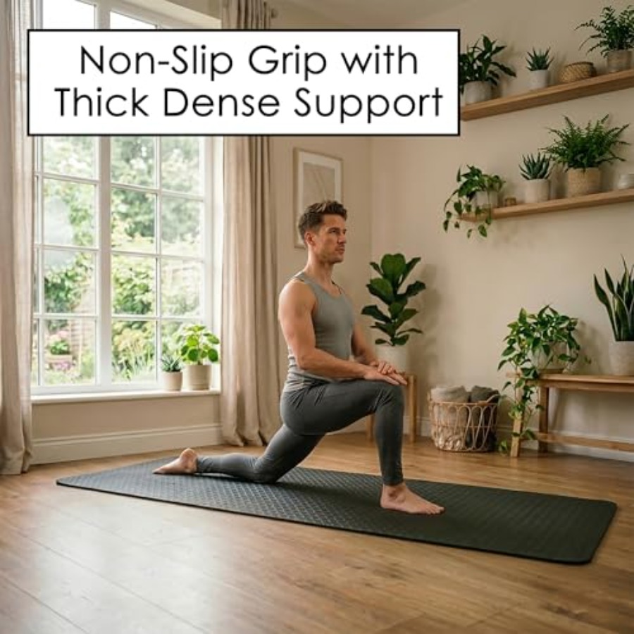ホームワークアウト用ヨガマット、極厚10mm TPE、ブラッ - Pilates Yoga Joint のレビューと価格