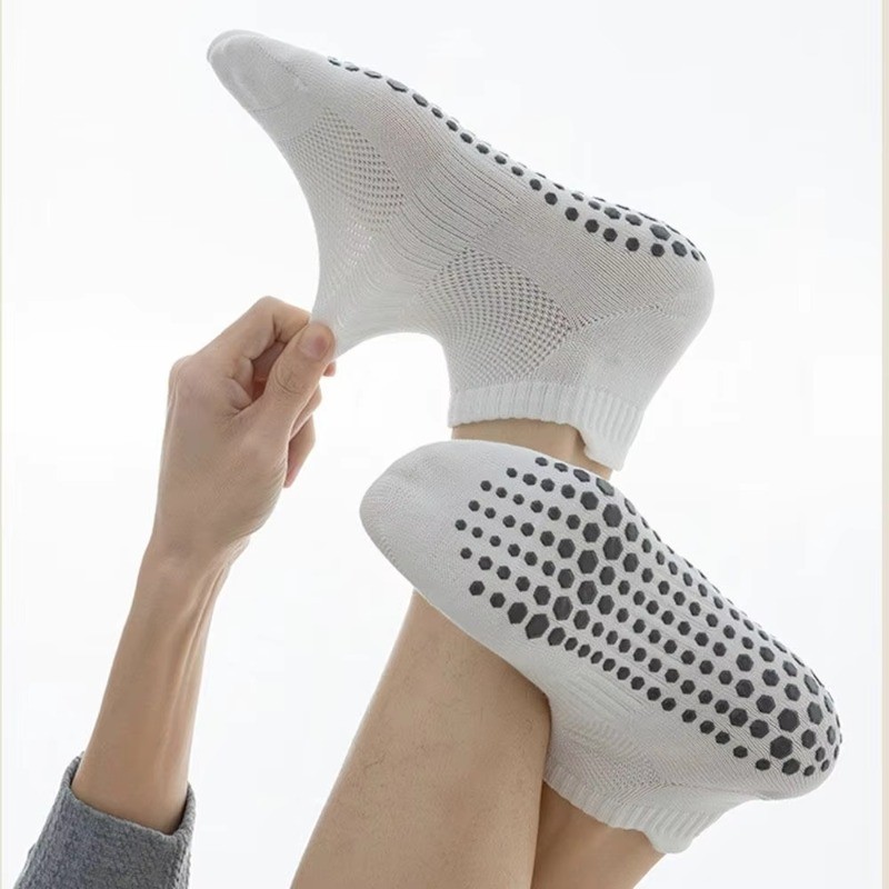 2/1 ペア男性シリコーンアンチスリップヨガソックスフロアピ - Pilates Yoga Gym のレビューと価格